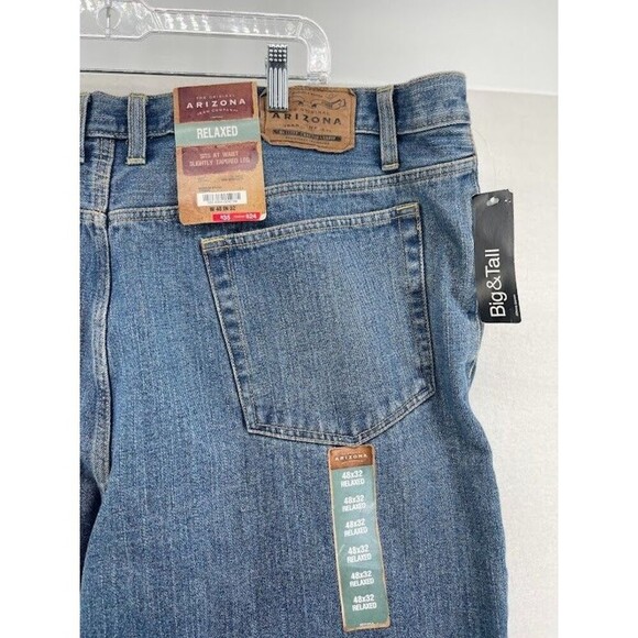 Arizona Men's Big and Tall Size 48 x 32 Relaxed Fit Jeans NWT - Picture 8 of 9